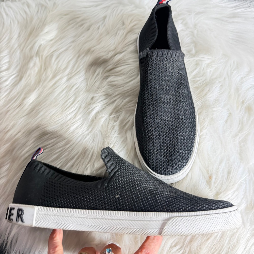 Tommy Hilfiger Twliley-R Mens Black Knit Slip On Sneakers Shoes Size 10M